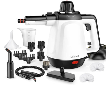 Handheld Steam Cleaner, Steamer for Cleaning with 13 Accessories 1200W Portable Steam Cleaner for Home, Multi-Surface Deep Cleaning for Bathrooms, Kitchens, Windows, Tile, Grout and Car